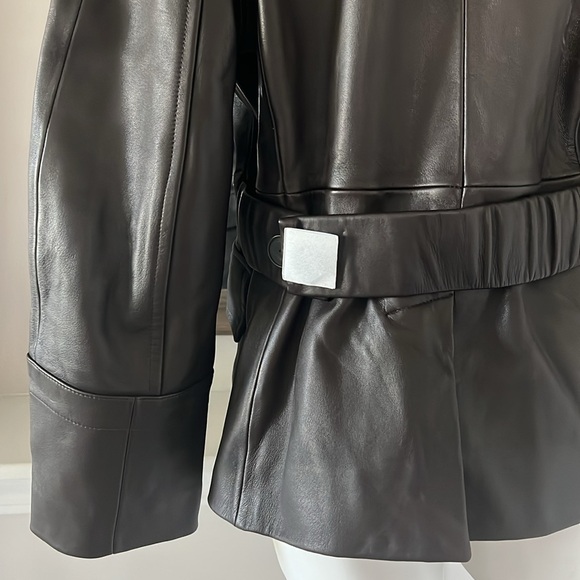 Vince 100% Lamb Leather Safari Jacket in Brown, Size M New w/Tag Retail $1495 - Picture 11 of 16